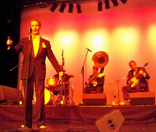 Greg Poppleton and the Bakelite Broadcasters at the Ozwac 1920s Gala Ball, Penrith Panthers